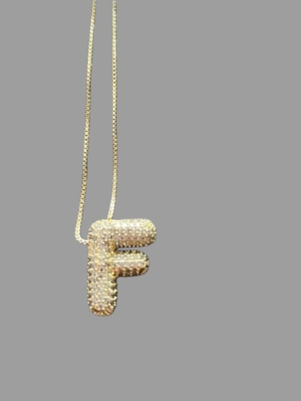 Initial F Gold Necklace